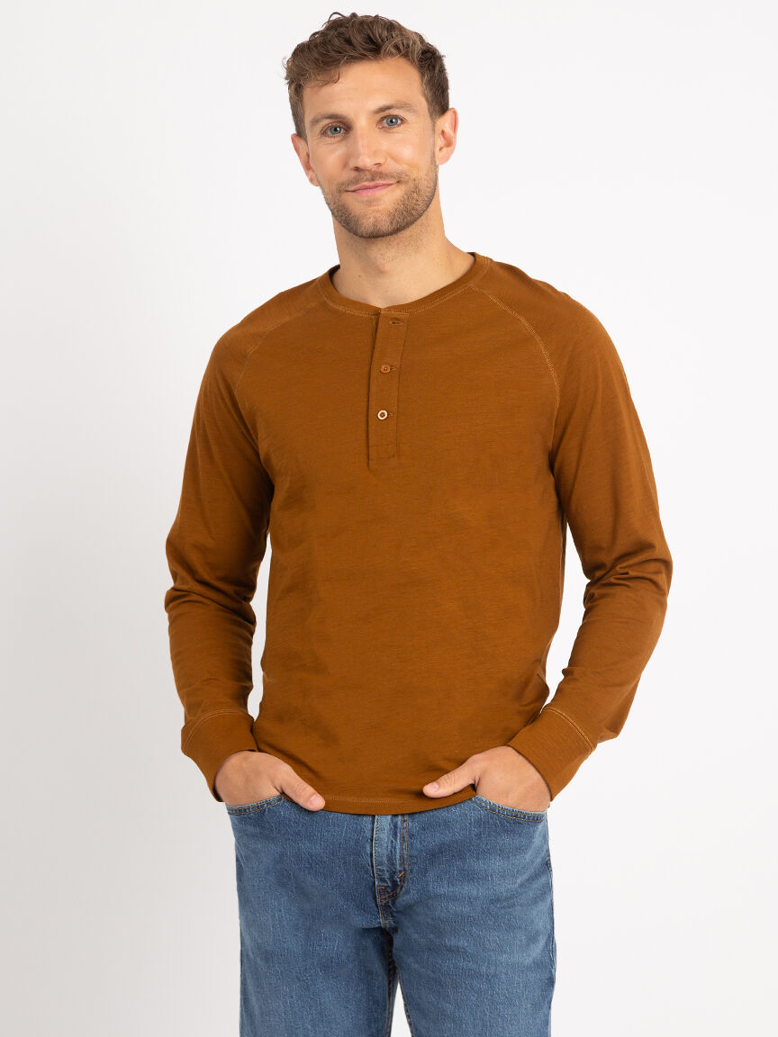 lucas long sleeve henley t-shirt Bootlegger 2000007425