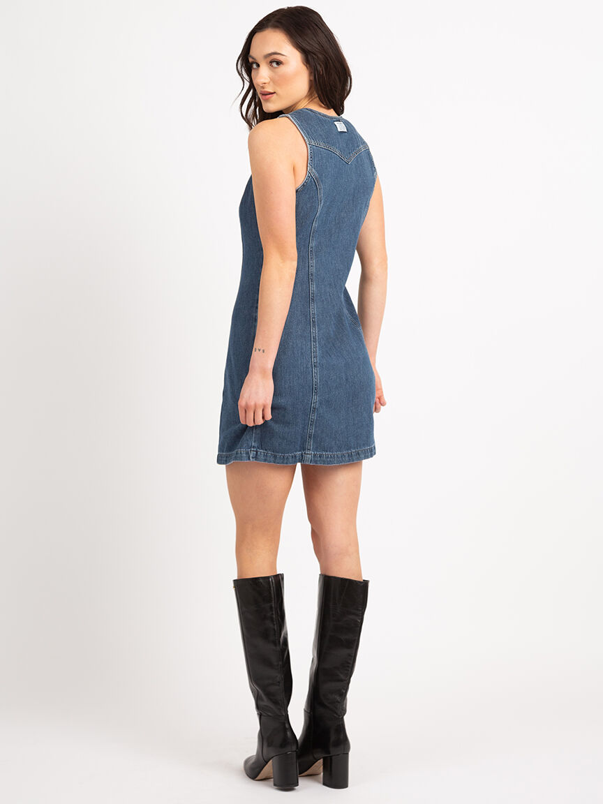 thora denim mini dress Image 3