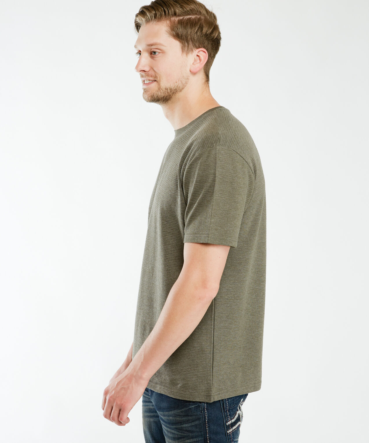 short sleeve ottoman knit tee Image 3