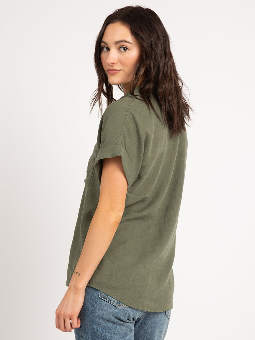 nathalie short sleeve button front shirt Image 5