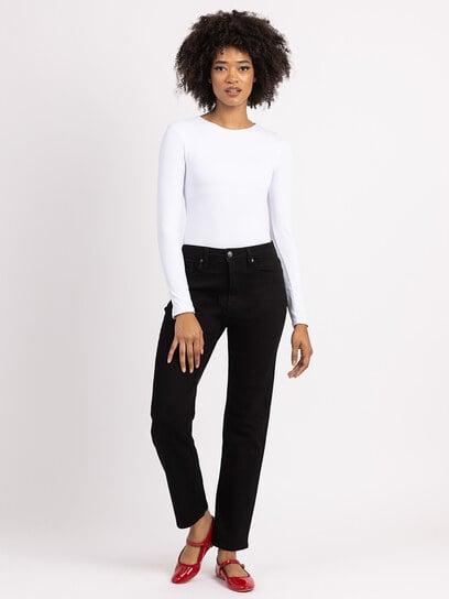 tegan straight leg jean black tegan straight leg jean black