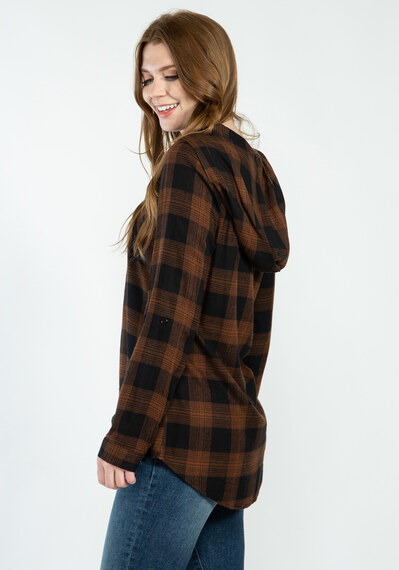 carder hooded button up shirt Image 3