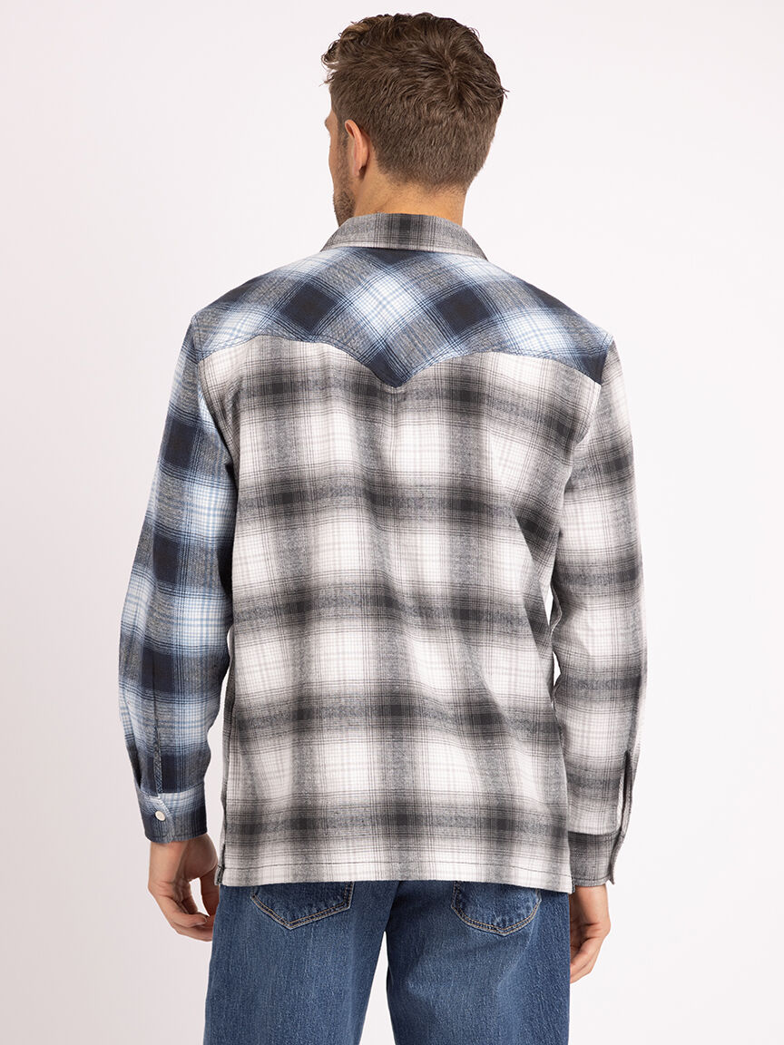 colourblock plaid overshirt Image 5