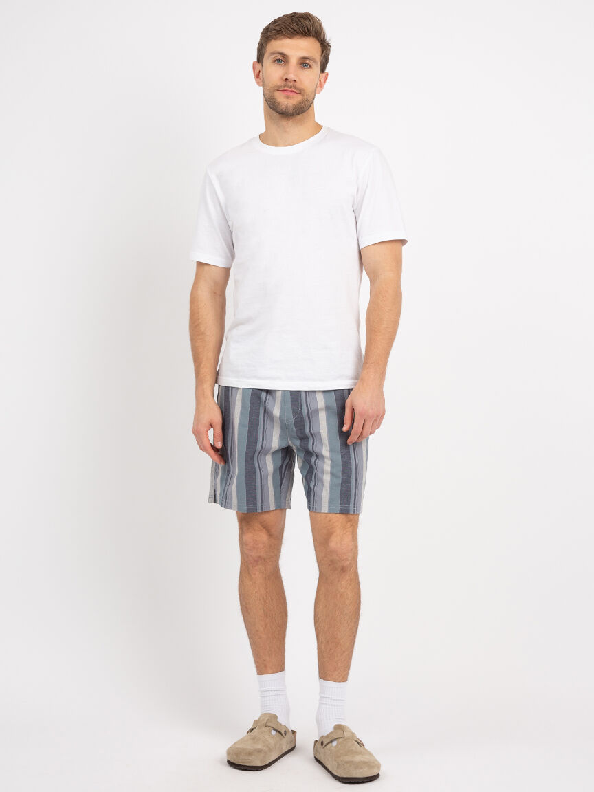 chad stripe linen short &ndash; 7&rdquo; inseam Image 1