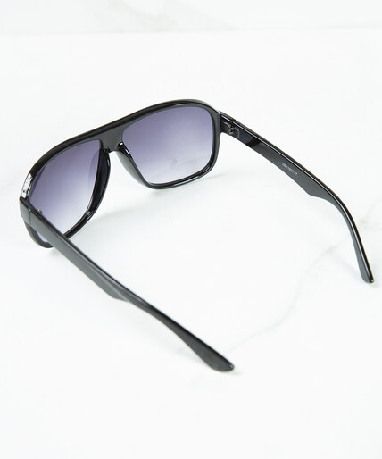 black plastic frame sunglasses Image 3