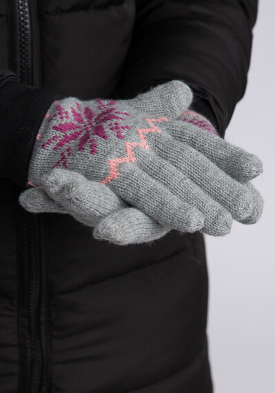 fleece lined jacquard glove Image 3