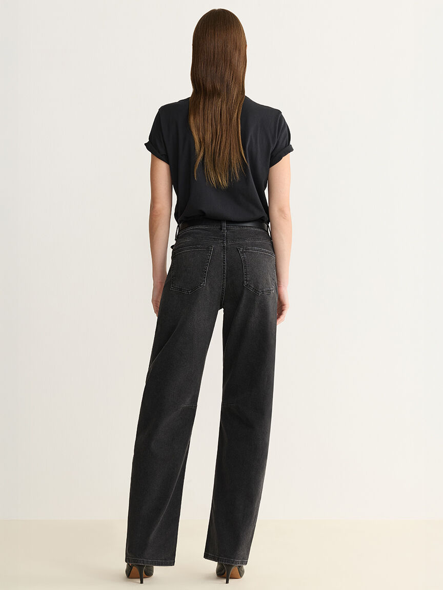 BNA soft curve barrel jeans night