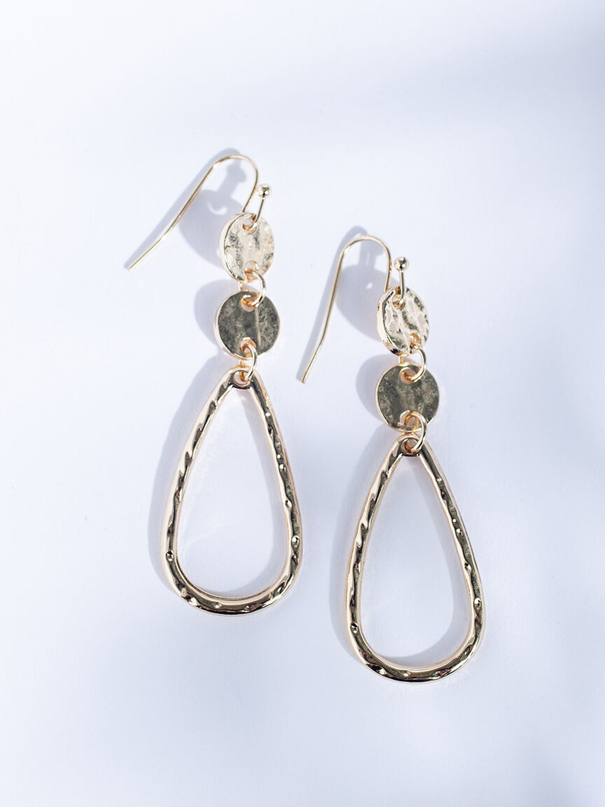 circle and tear drop earring Image 3