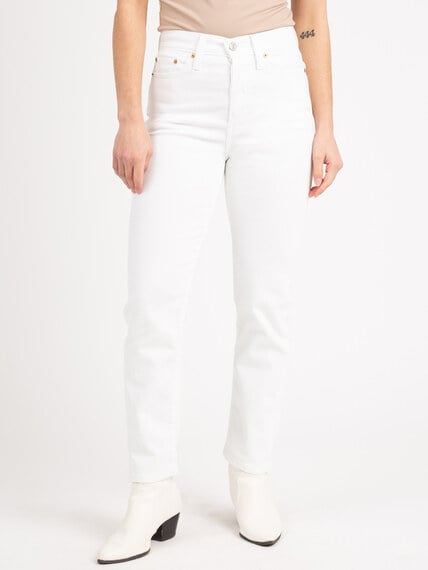 wedgie straight jeans in naturally good white Image 2
