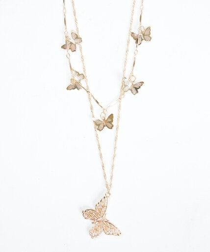 layered butterfly necklace layered butterfly necklace Image 2