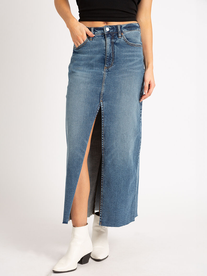 denim maxi skirt Image 2