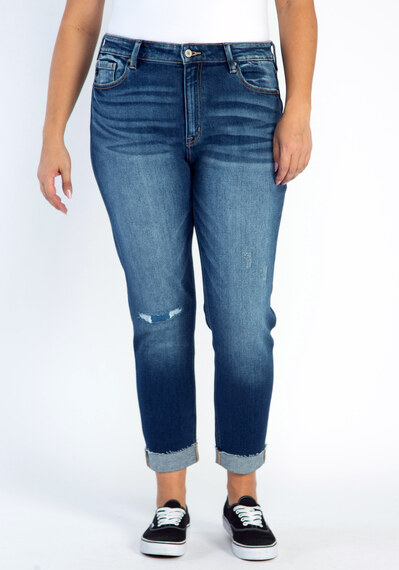 high rise slim leg jeans Image 1