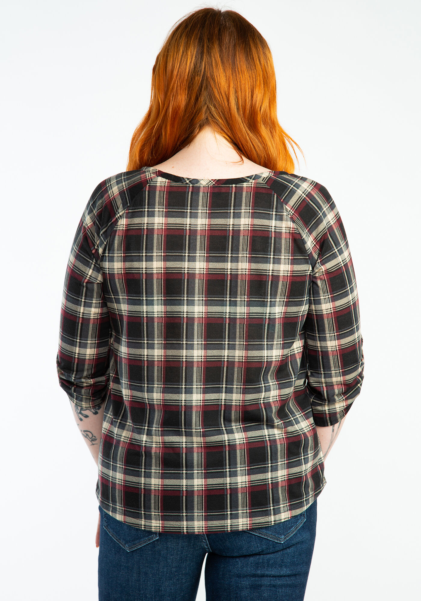 tie neck peasant blouse Image 2