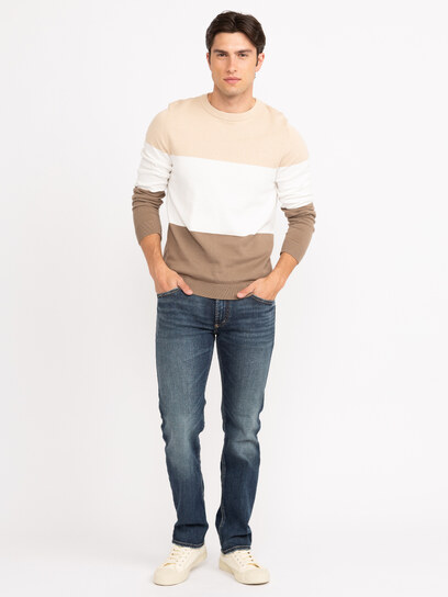 barrett striped crewneck sweater