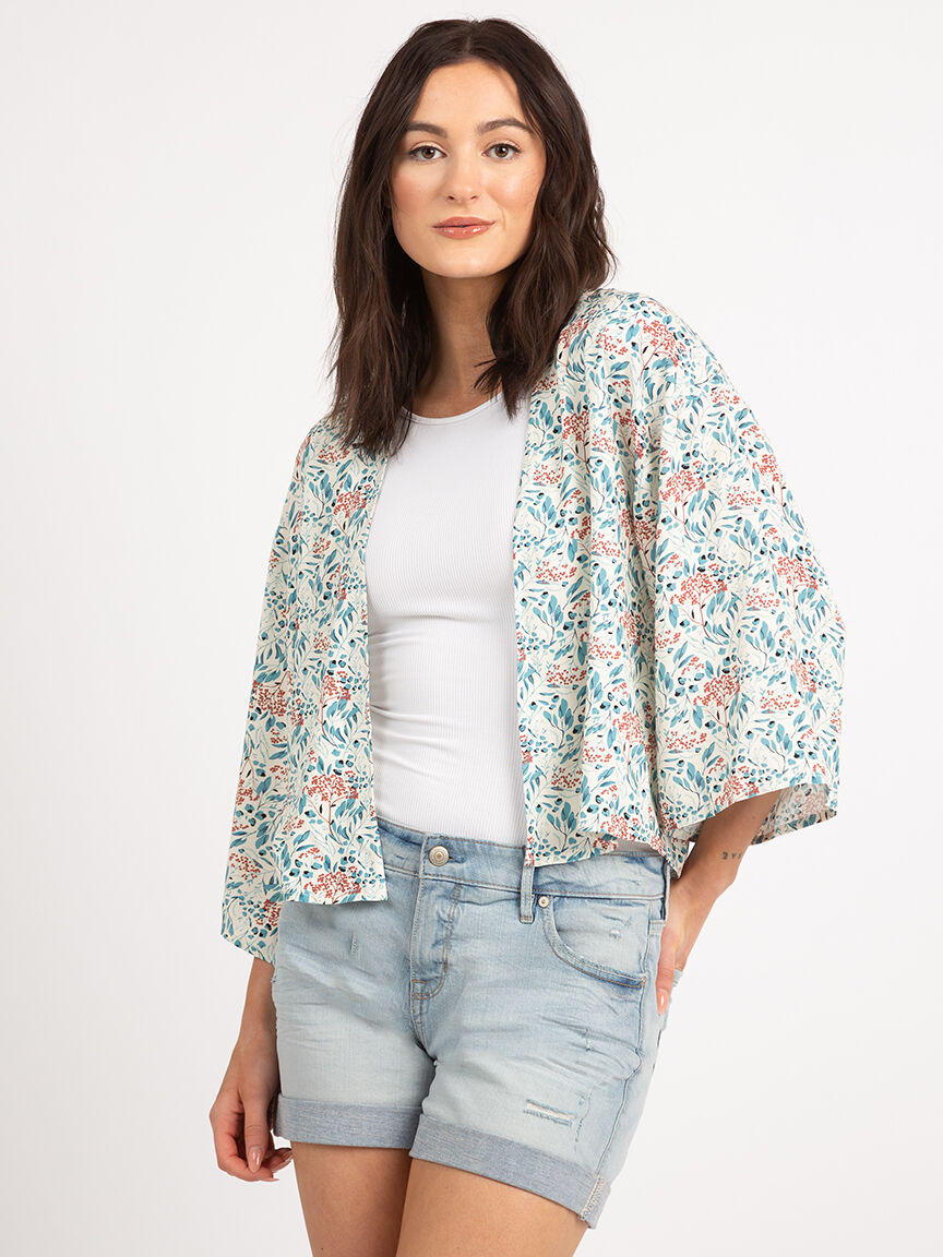 angelina long sleeve woven open cardigan Image 3