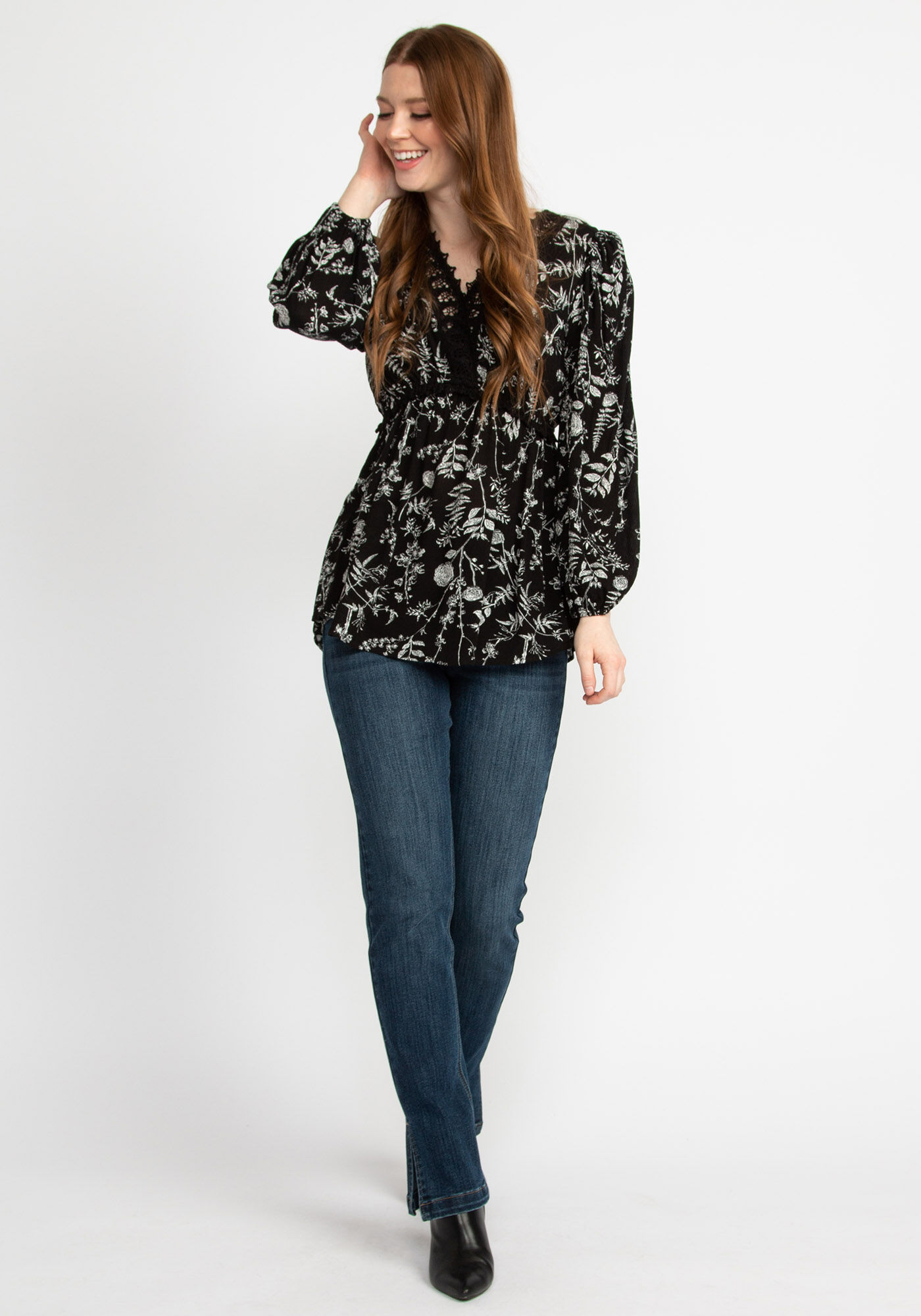 vienna crochet trim peasant blouse  Image 3