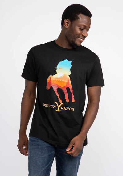 yellowstone horse scene graphic t-shirt Image 2