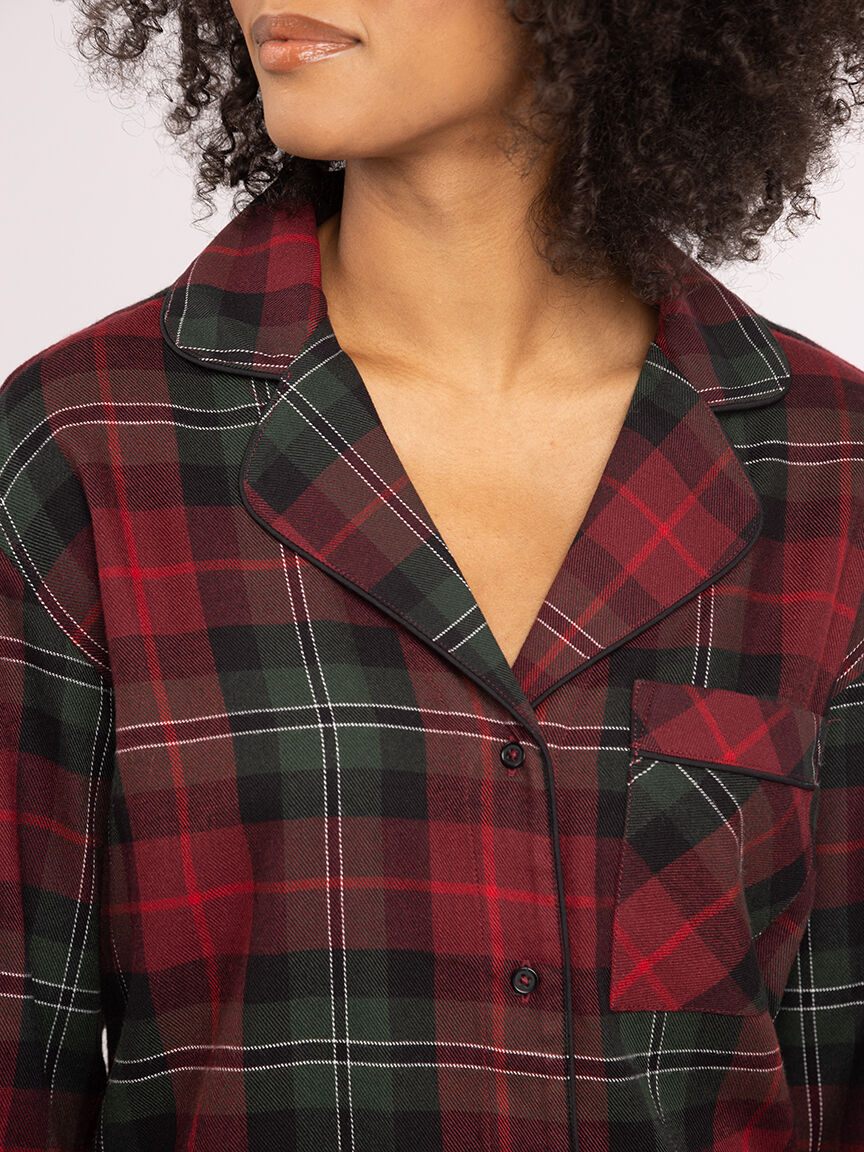 emelie flannel lounge top Image 5