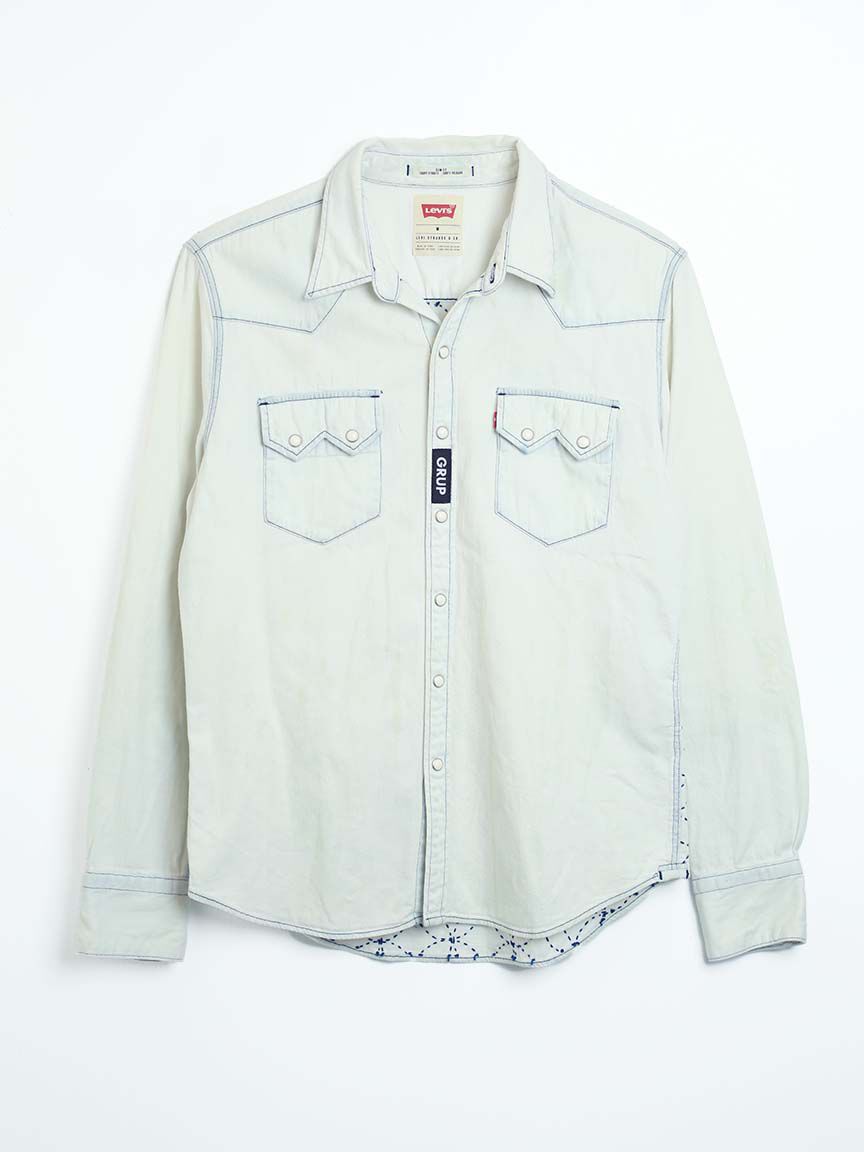 levi's sawtooth denim shirt with sashiko Image 1