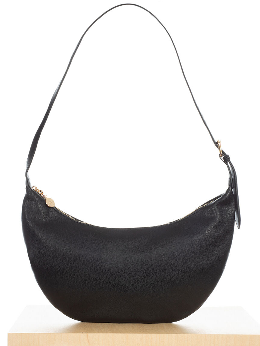 slouchy crossbody - black pebble