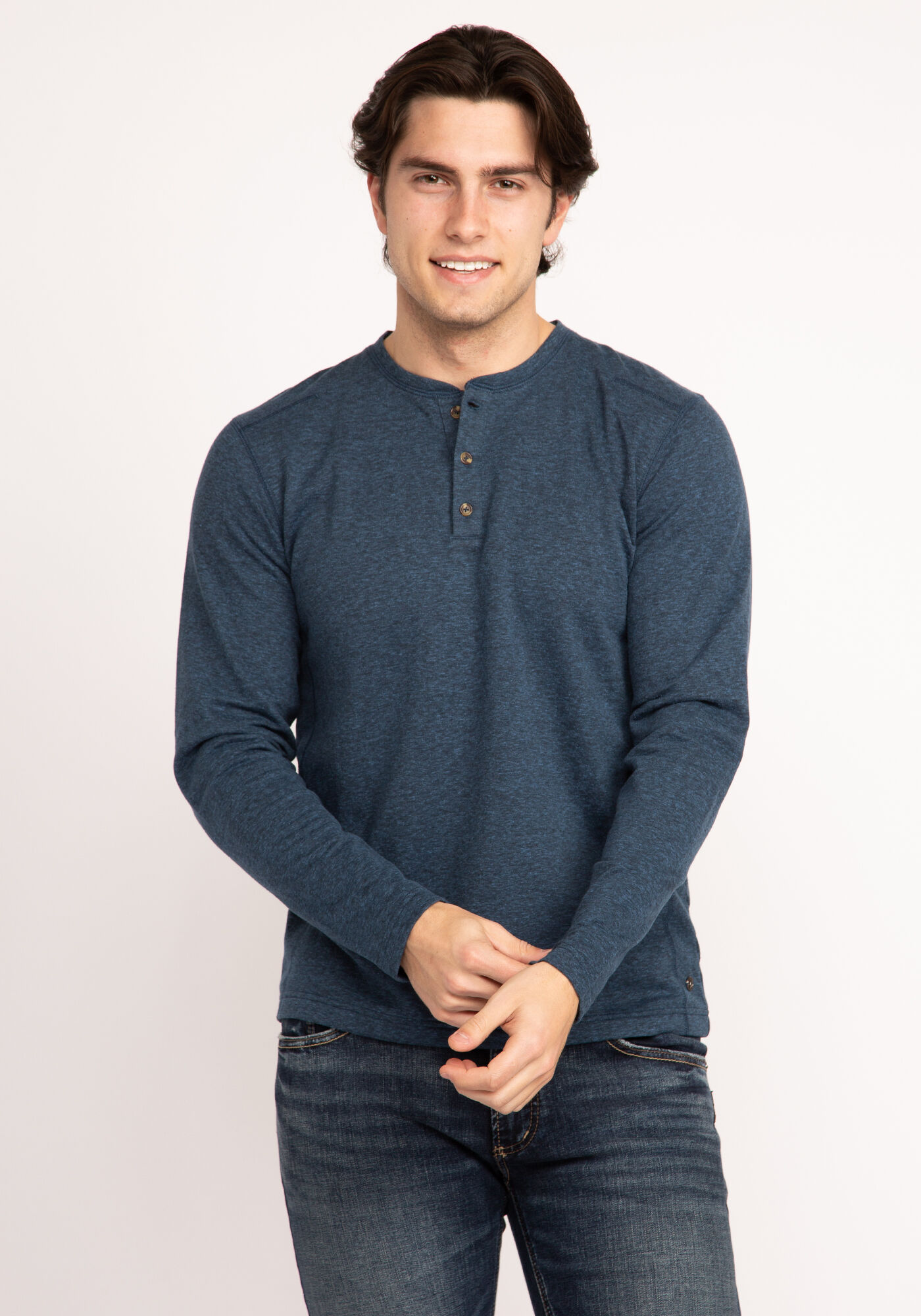 Denim hotsell henley shirt