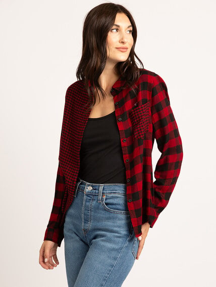 lily plaid button front shirt Image 2