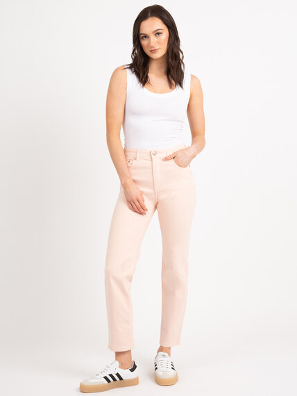 straight jeans in sakura pink Image 1