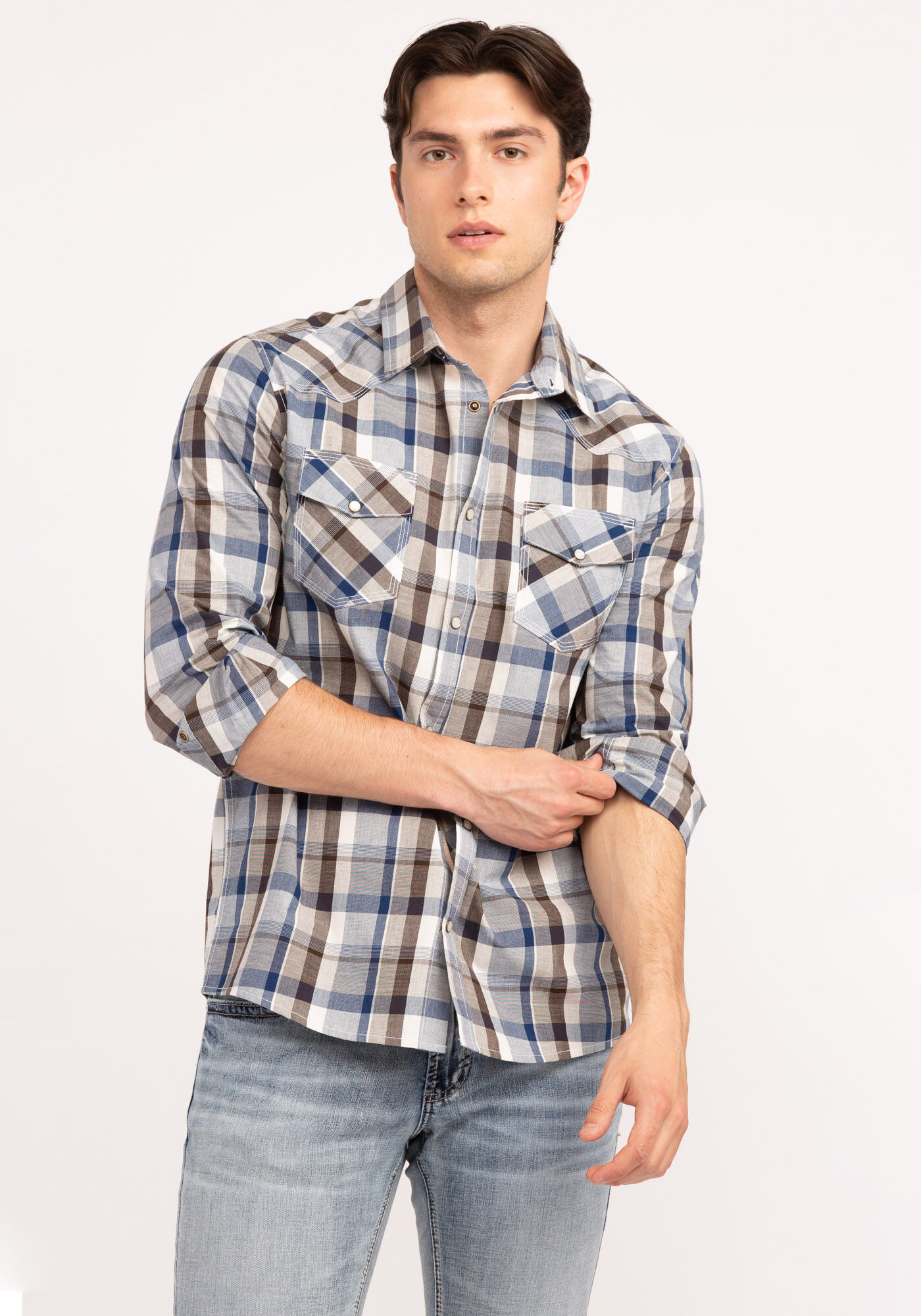 snake snap pocket long sleeve shirt Image 4