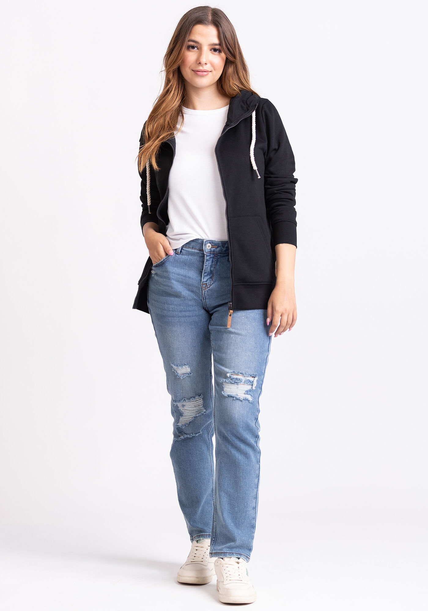 zaharah core full zip hooded fleece Image 3