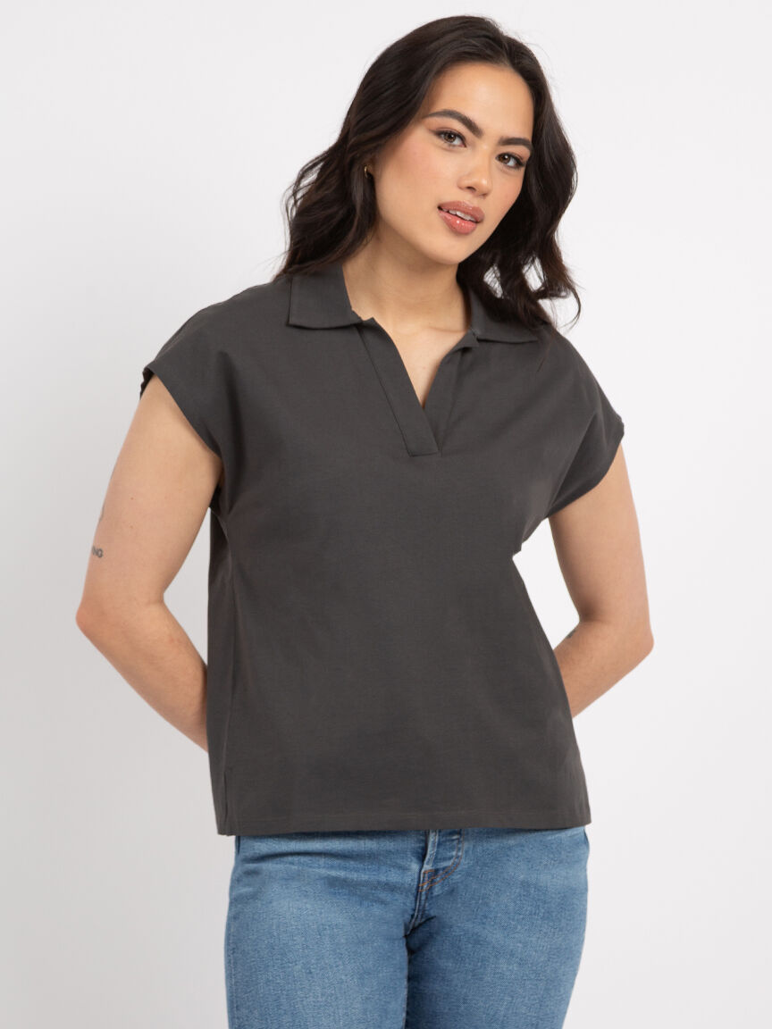 pearl johnny collar top Image 1