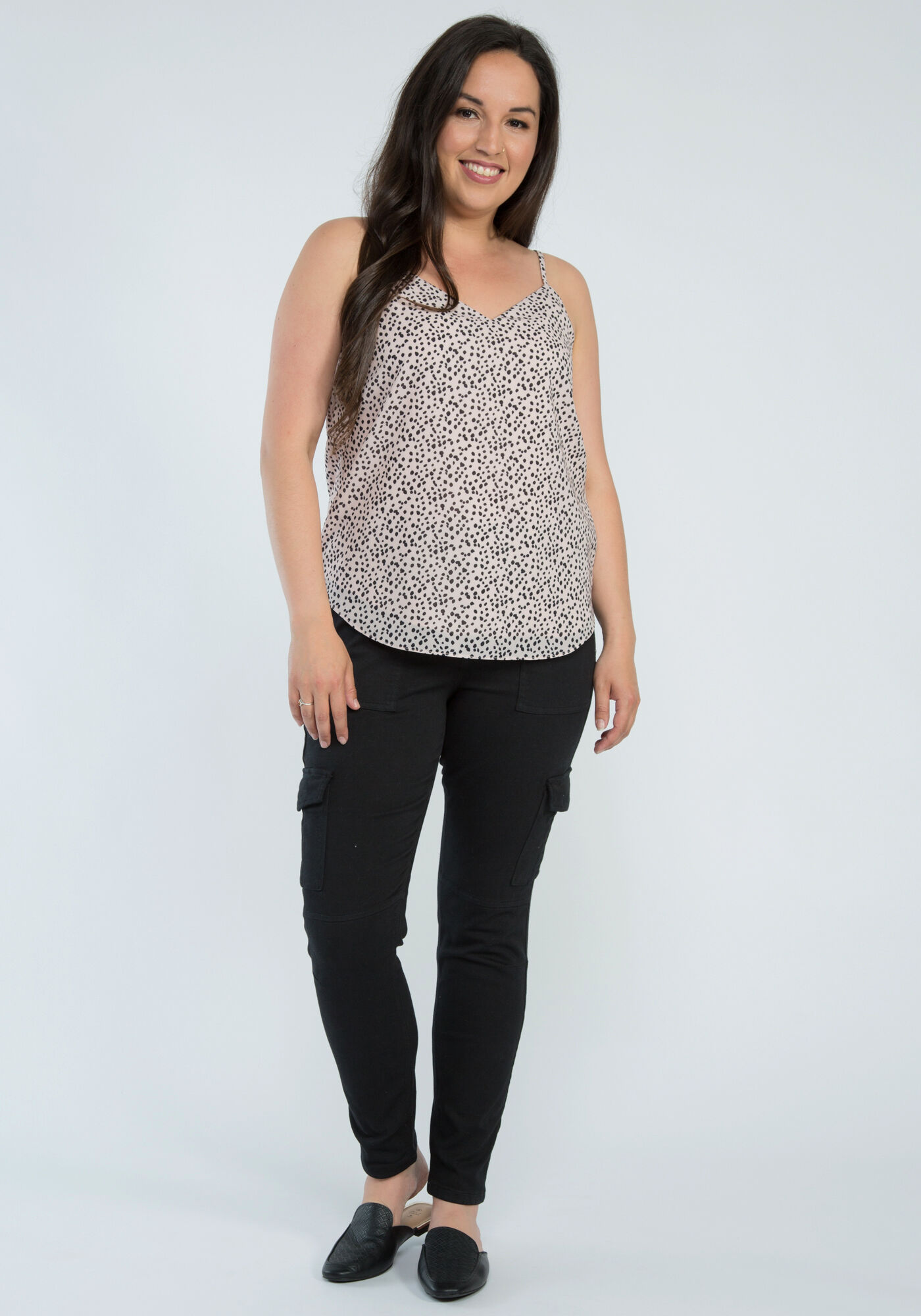 louise print double layer dot print cami Image 4