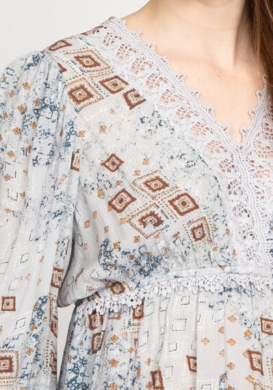 vienna crochet trim peasant blouse  Image 5