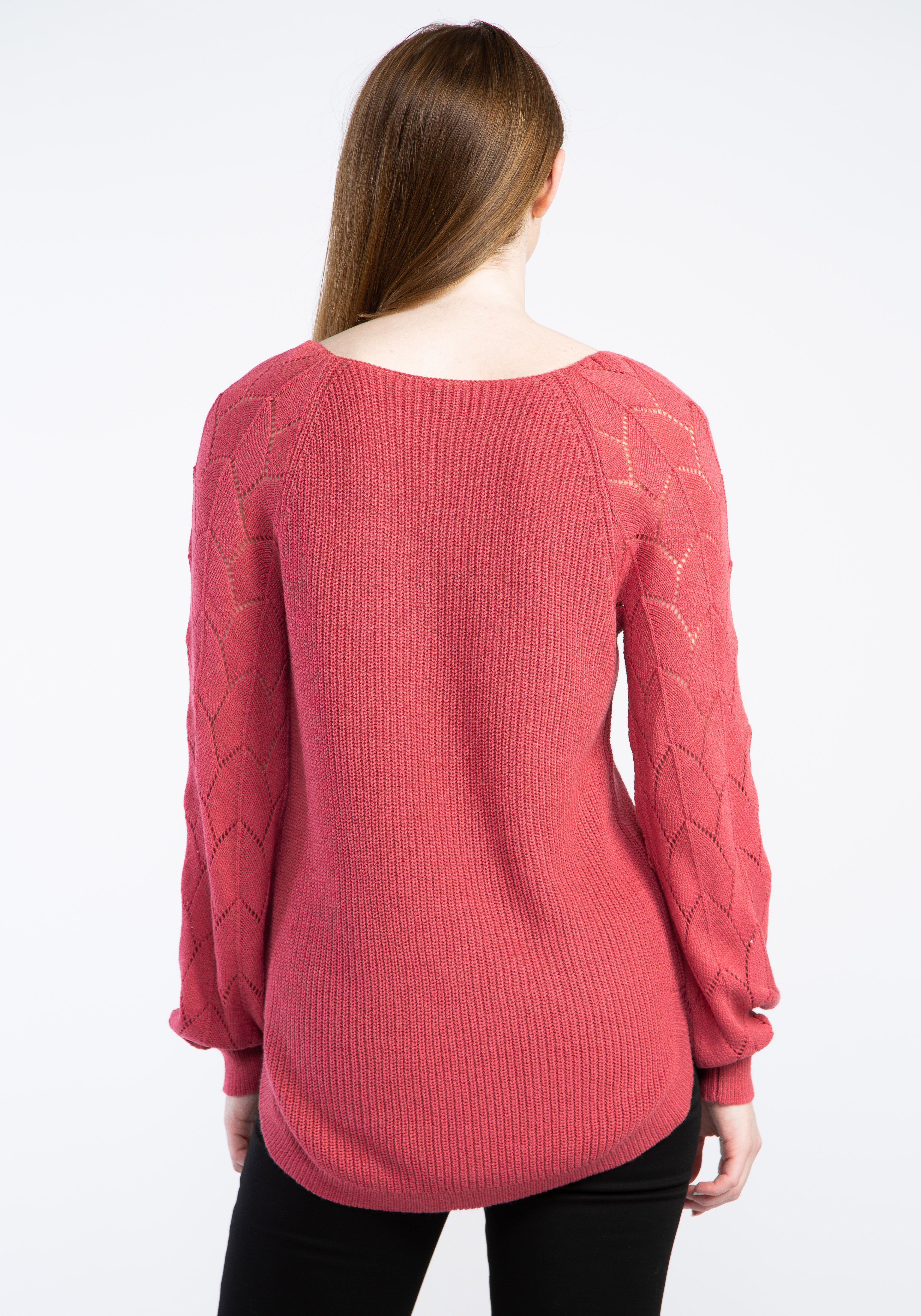 maxine v neck pointelle sleeve popover Image 2