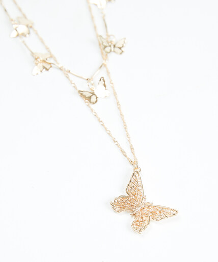 layered butterfly necklace layered butterfly necklace Image 3