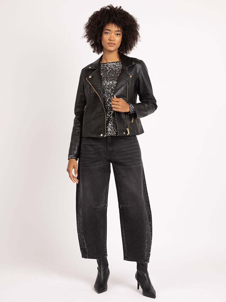 marilyn boatneck sequin top