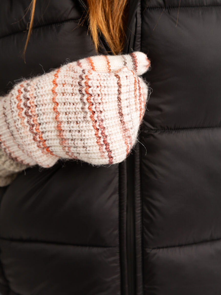 women's space dye lined mittens Image 3