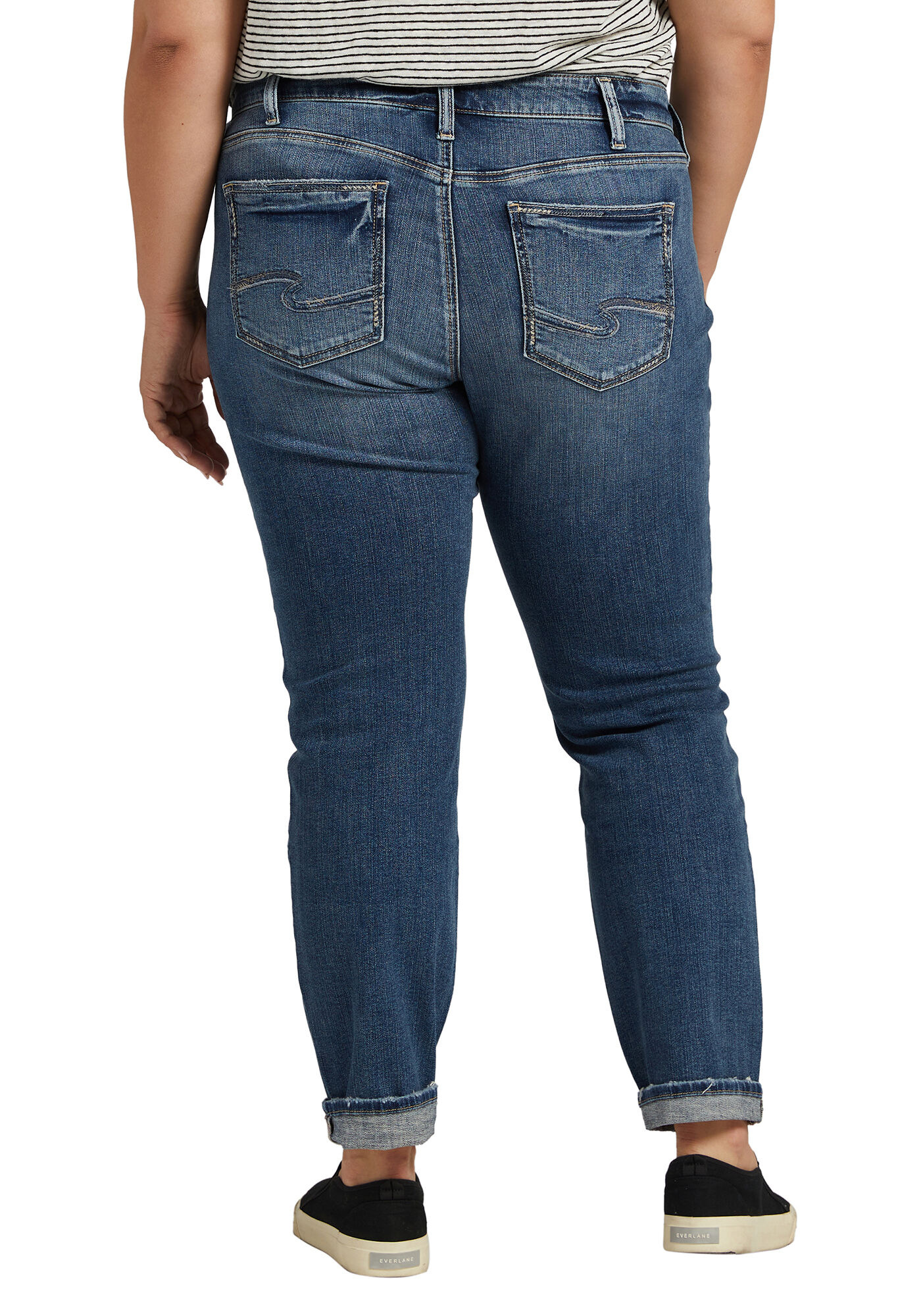 mid rise boyfriend jeans Image 2