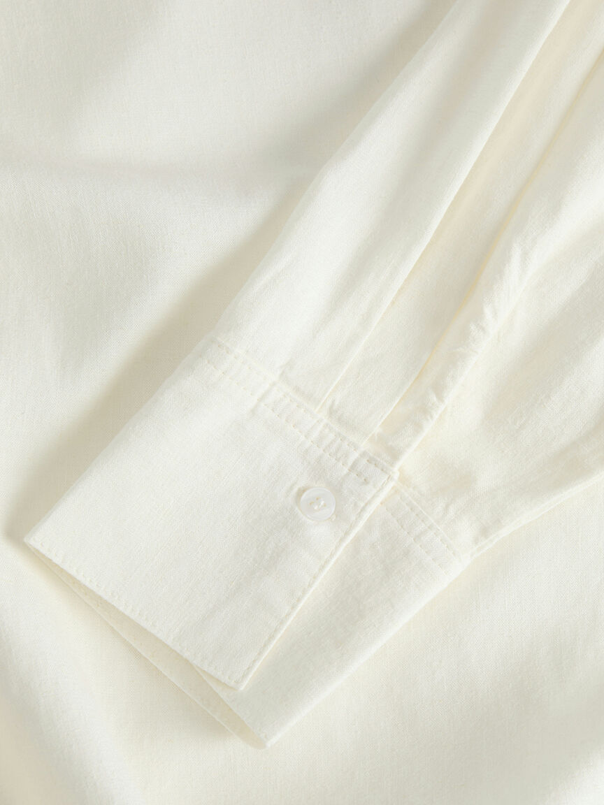 almira linen blend shirt