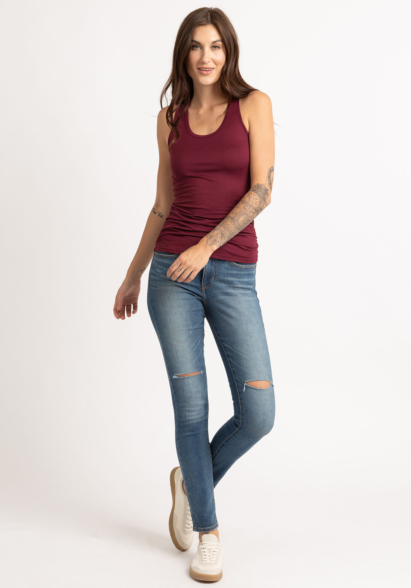 scoop neck tank top Image 3