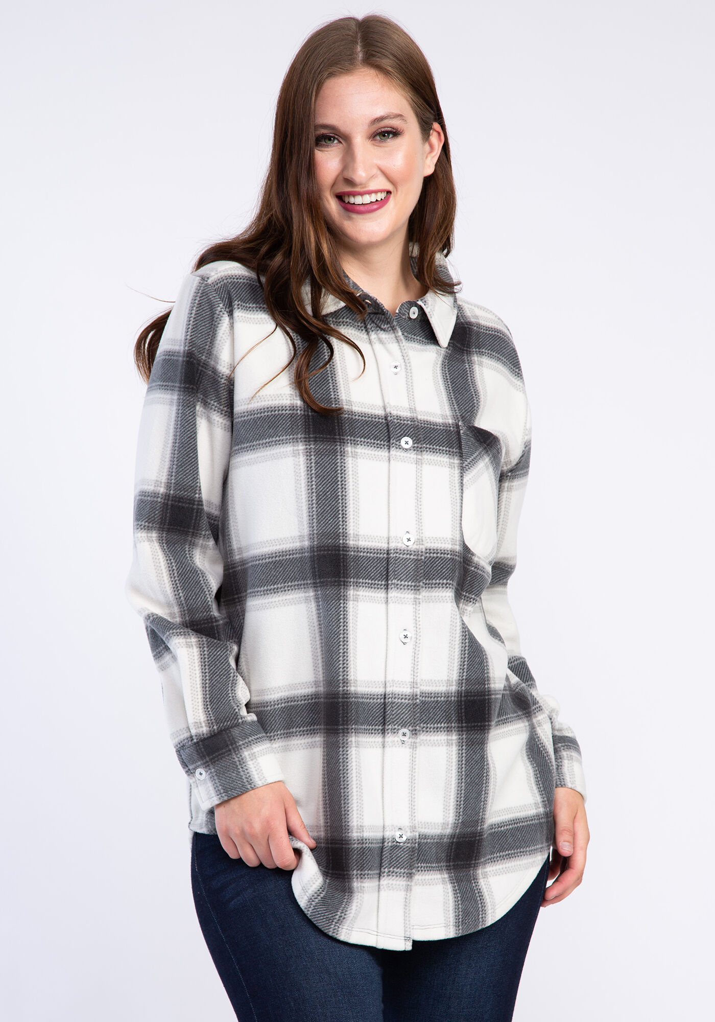 dinah fleece shacket Image 4
