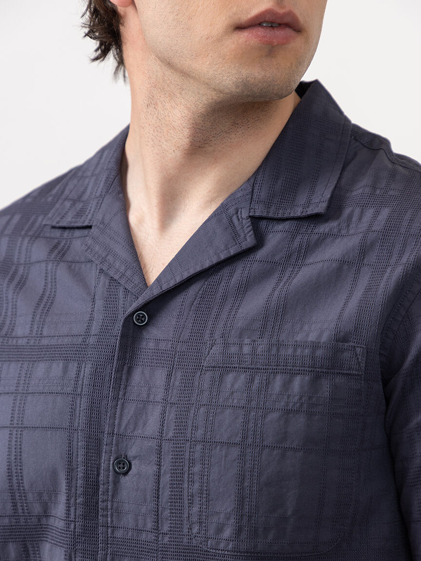 louis plaid textured 1 pkt shirt Image 4