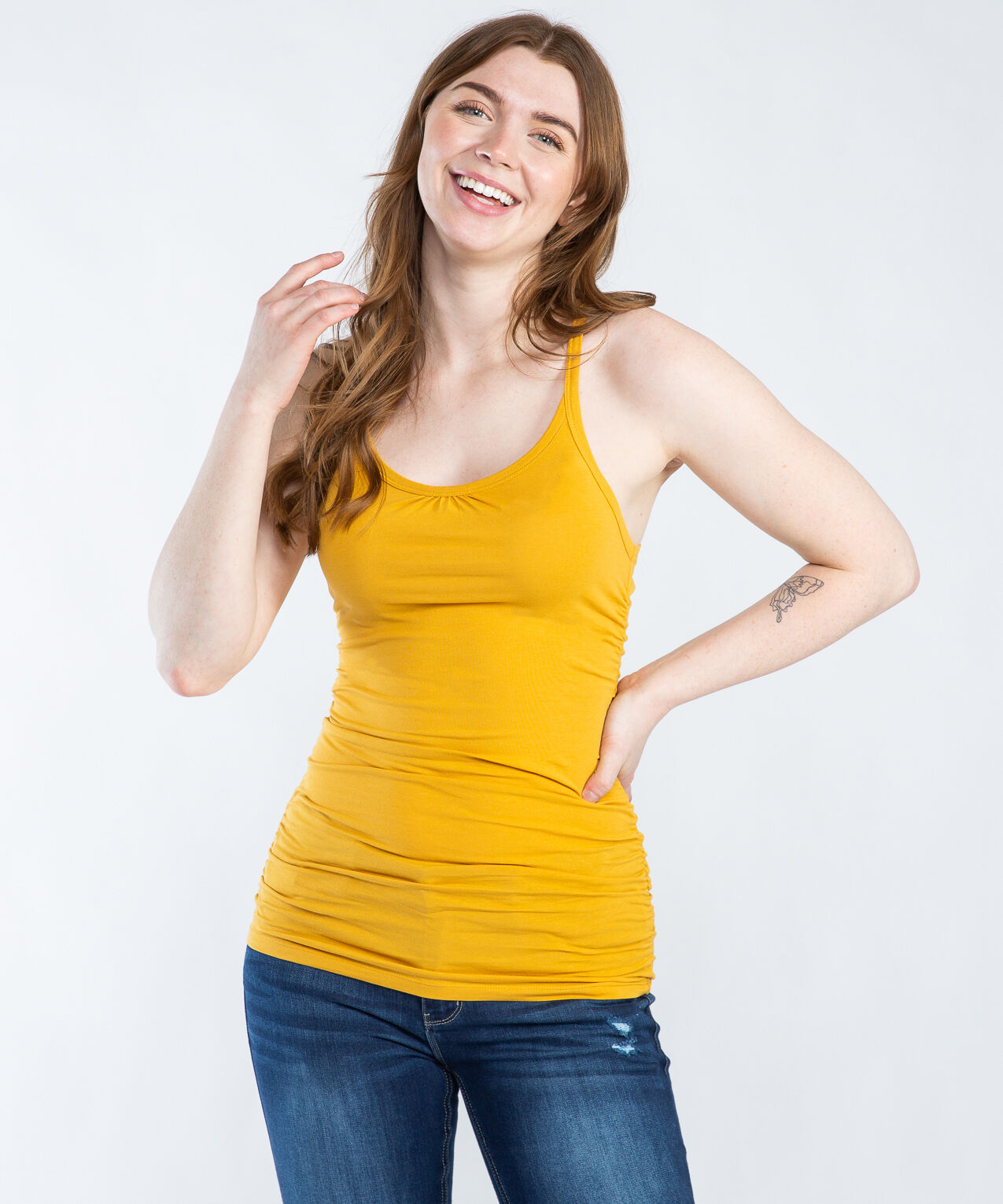 racer back ruched tank topally ruched sp22 Image 1