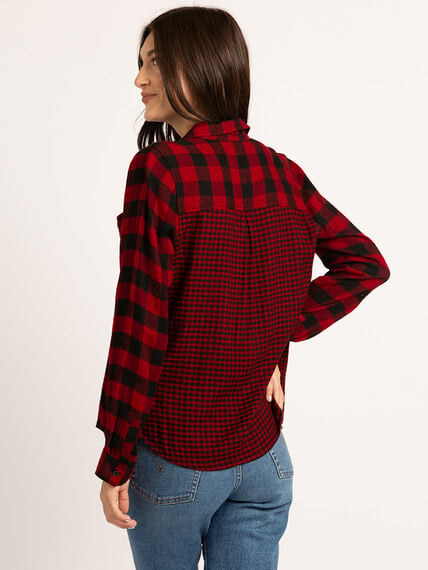 lily plaid button front shirt Image 5