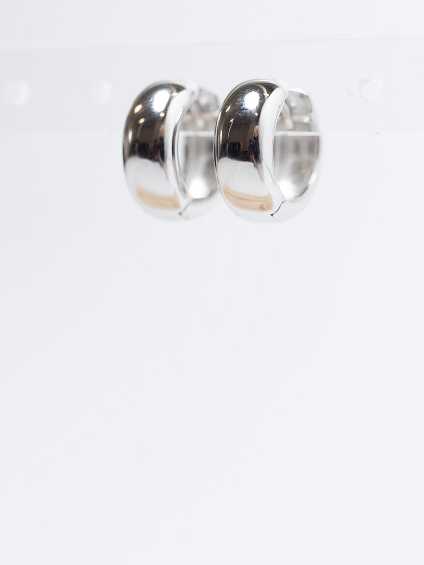 aurelia chunky hoop earrings silver