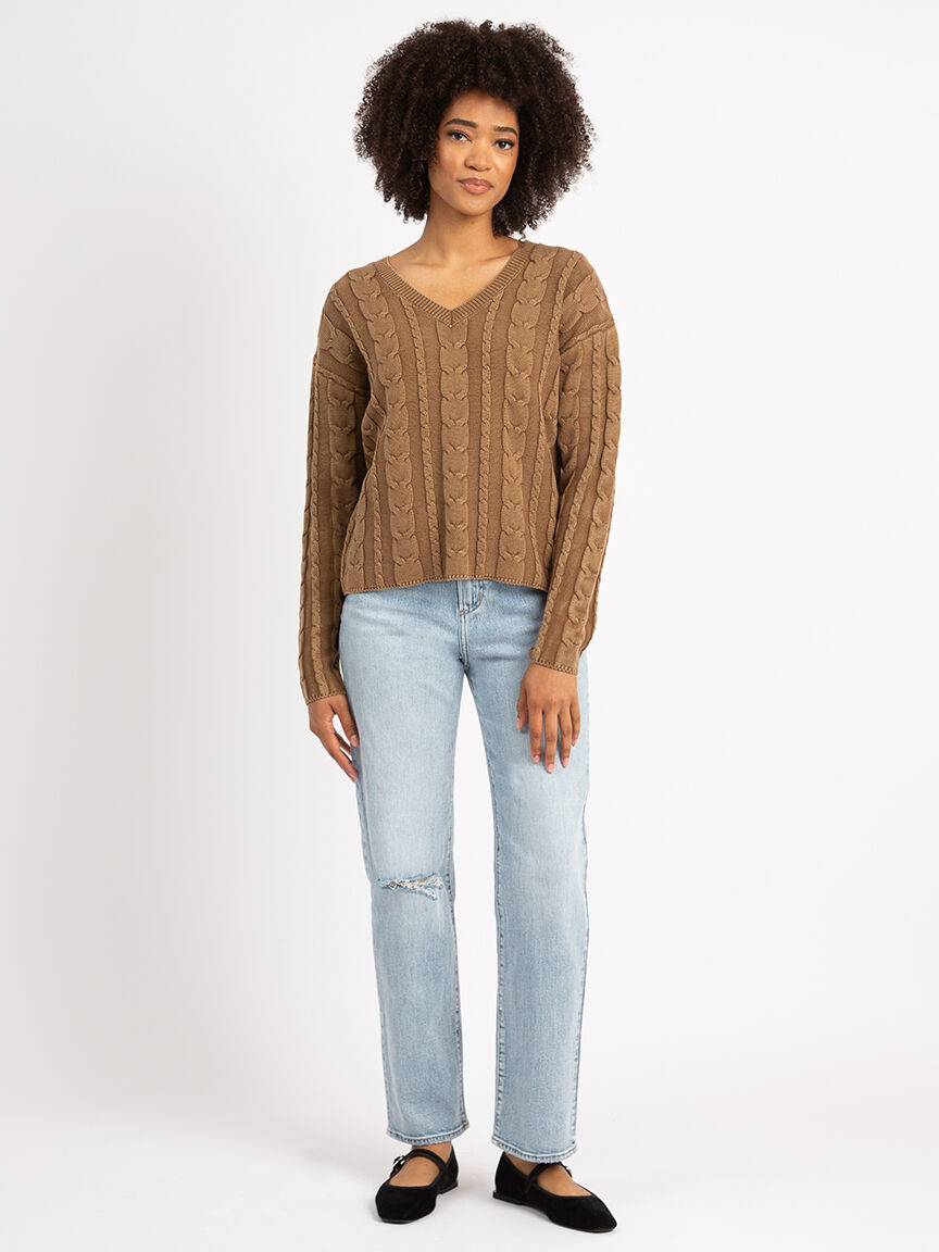 zarina v neck sweater Image 4