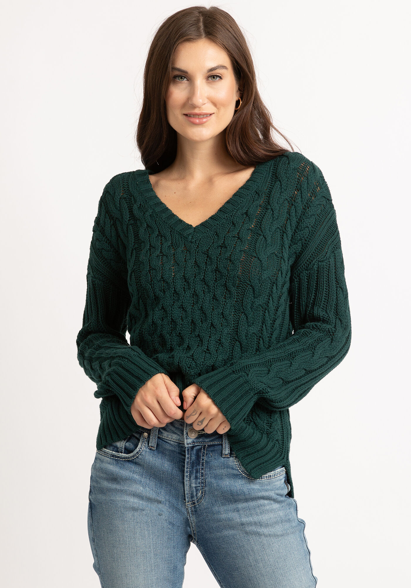 wanda cable v-neck popover Image 1
