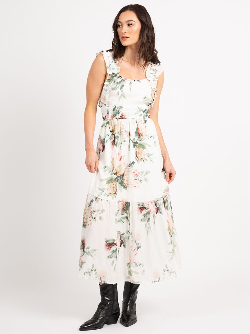 gretchen tiered ruffled strap maxi Image 4