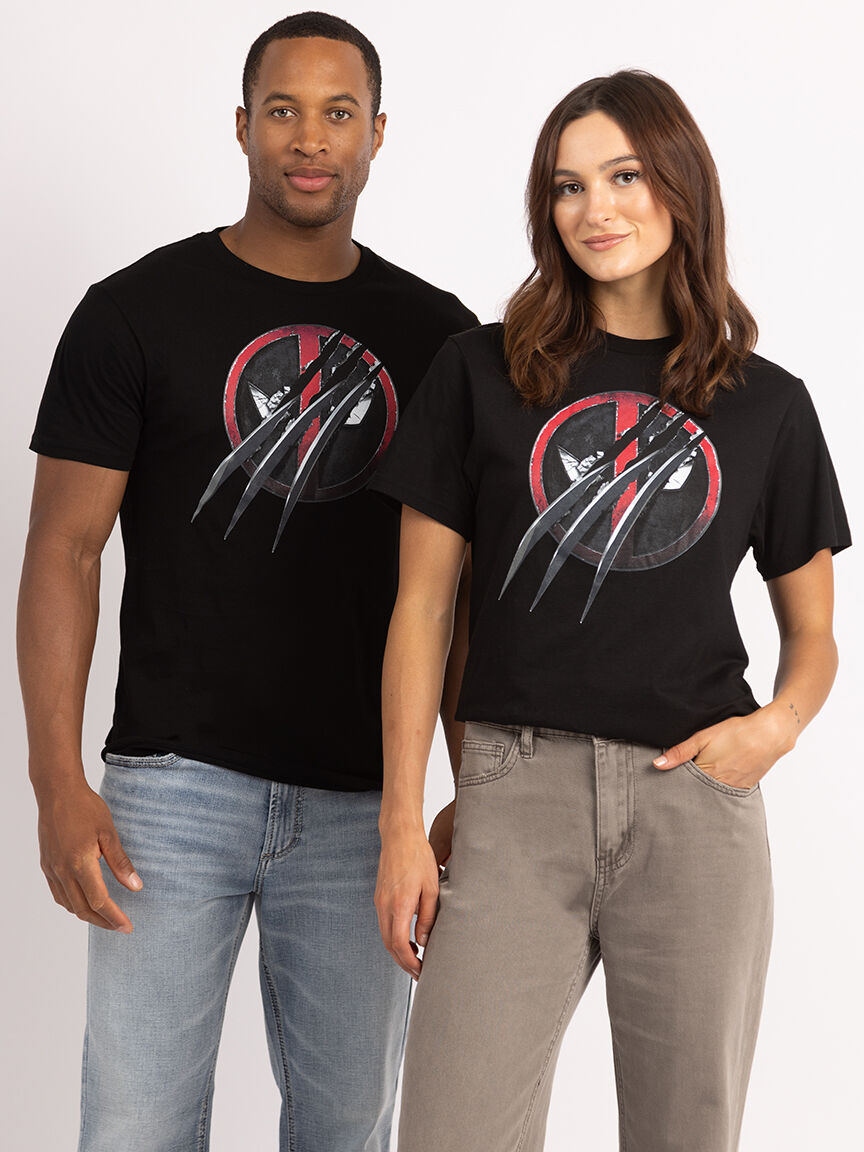 deadpool 3 wolverine claws logo tee Image 1