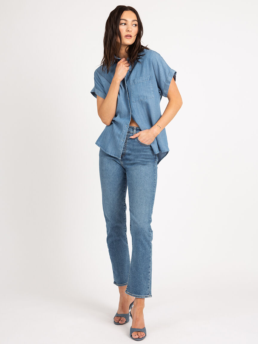 kida short sleeve button up shirt Image 4