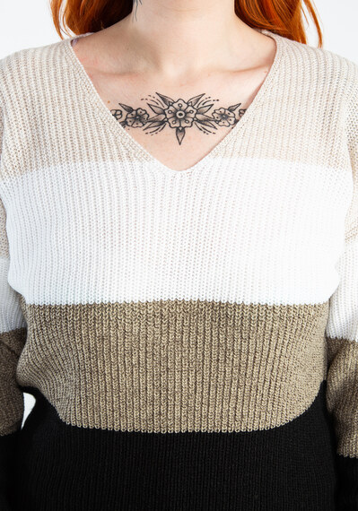 veronica v neck colourblock popover sweater Image 5